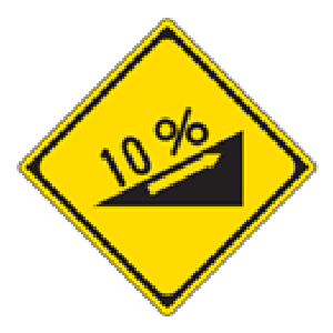 Steep Ascent Ahead sign