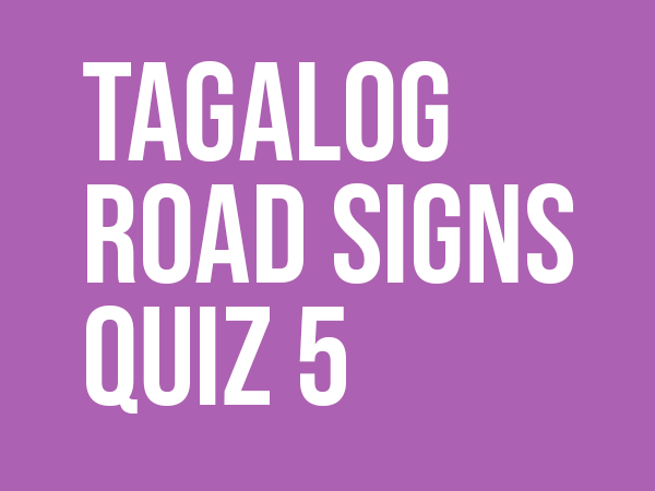 Japan Road Signs Test Tagalog 05